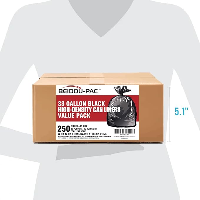 33 Gallon Trash Bags, Construction, Industrial, Janitorial - Image 3