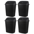 Bringer 18 Gallon Large Swing Top Trash Can, Plastic Garbage Can by Bringer