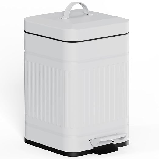 CEROELDA Small Trash Can with Lid-5L/1.3 Gal, Stainless Steel Outdoor Dog Poop by WelcometoCEROELDA