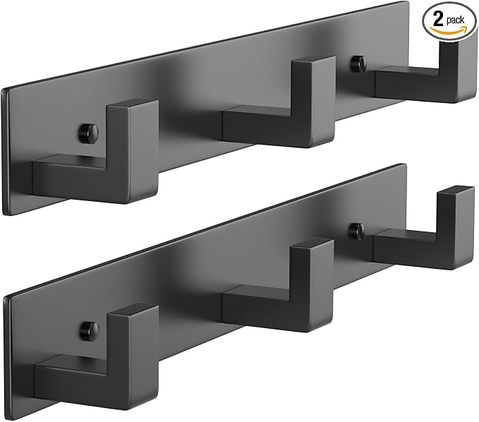 PMMASTO Wall Mounted Coat Hooks- Stainless Steel Rust-Resistant Bathroom Hangers by PMMASTO
