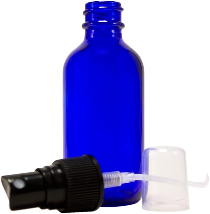 2oz Cobalt Atomizer Bottles Fine Sprayer Atomizer Glass Essential Oil Bottle - Image 3