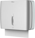 Paper Towel Dispenser Wall Mount Commercial & Home Use ABS Matte Silver Gray by PLUSSEN