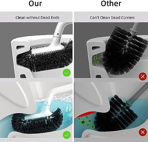 HAMITOR Toilet Bowl Brush Without Holder: Bathroom Deep Cleaning Toilet Cleaner - Image 3