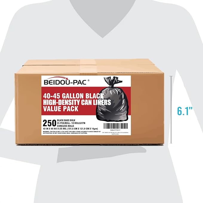 40-45 Gallon Lawn & Leaf Trash Bags, Construction, Industrial - Image 3