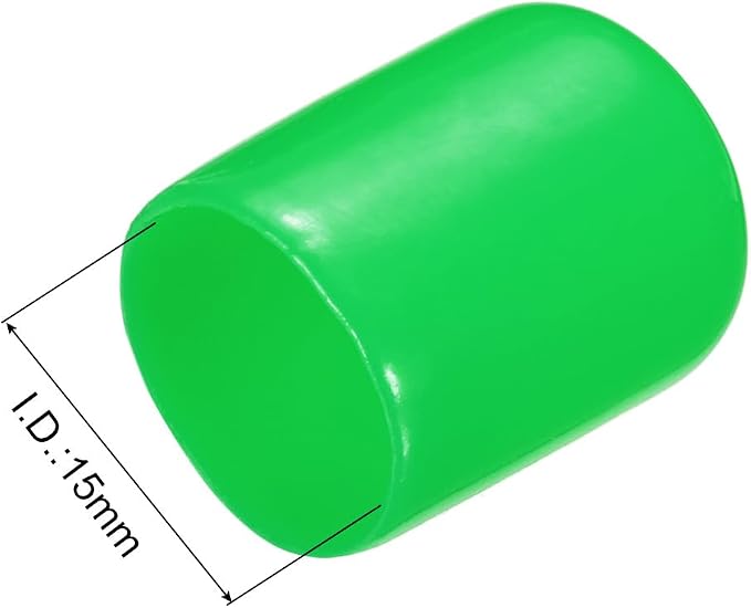 uxcell 20pcs Rubber End Caps 15mm ID Vinyl PVC Round Tube Bolt Cap Cover Screw - Image 3