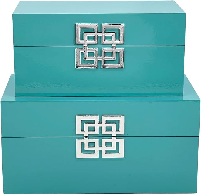 Galt International Large & Small Decorative Storage Box w/Hinged Lid - Image 2