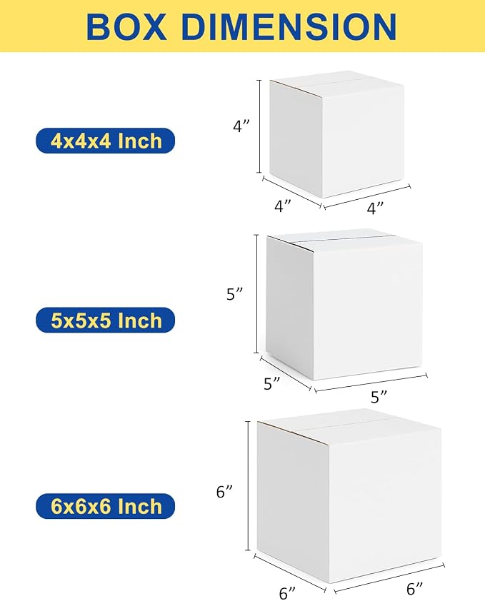Assorted-Sizes-Shipping-Boxes-45-Pack: 4x4x4 & 5x5x5 & 6x6x6 - Image 2