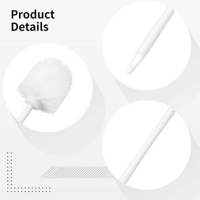 Homaisson Toilet Brush Set 15 Pack, Long Handle Plastic Toilet Cleaning Brushes - Image 3