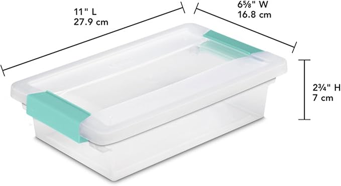 Sterilite 18-Pack Clip Box, Stackable Clear Plastic Bins - Image 3