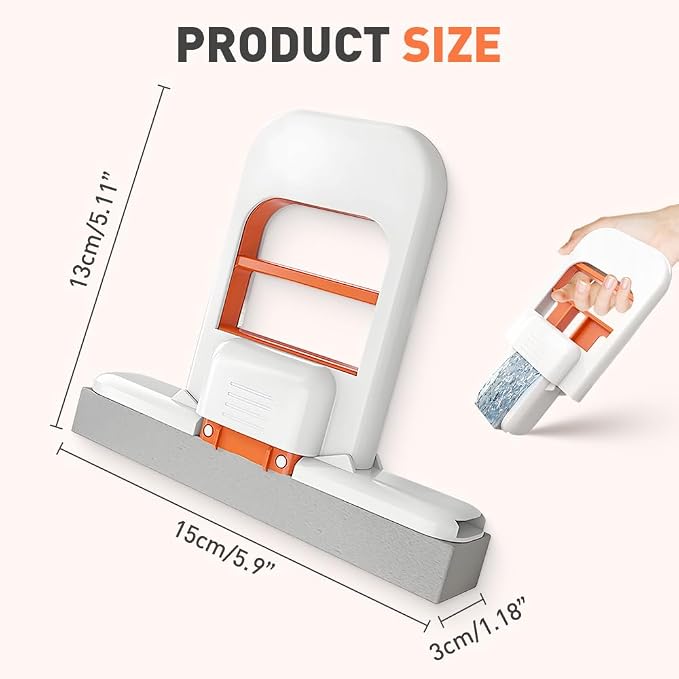 Mini Foldable Desktop Mop, Wet and Dry Portable Cleaning Sponge Mop, Self - Image 4