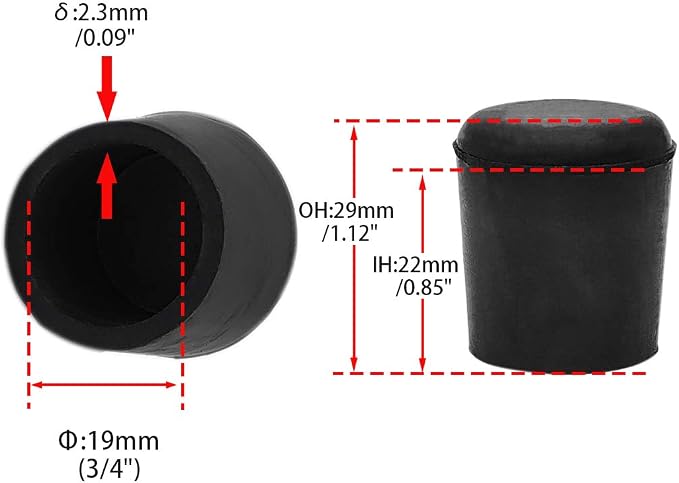 Flyshop Furniture Table Covers, Non-Slip Heavy Duty Rubber Leg Tips, Chair Leg - Image 2
