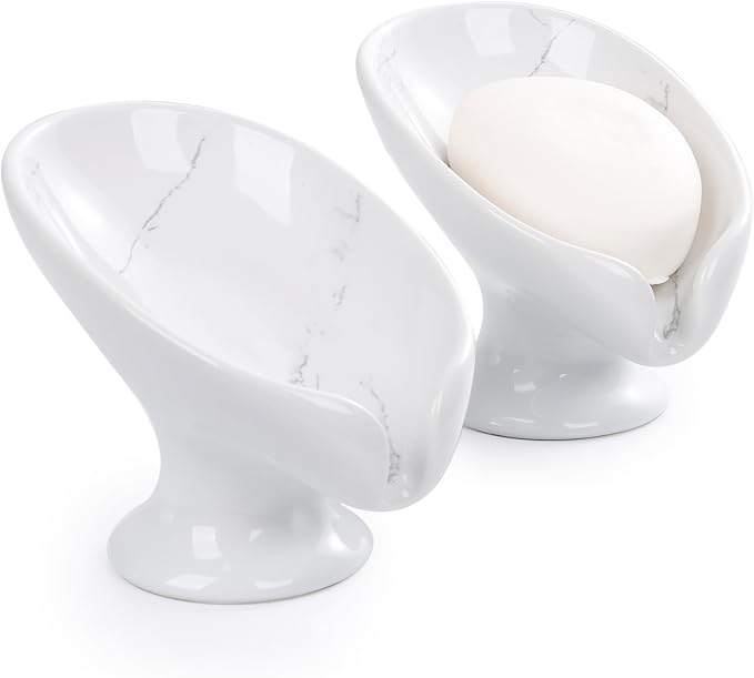 Soap Dish Set, Self Draining Bar Soap Holder by ANTISSHOME