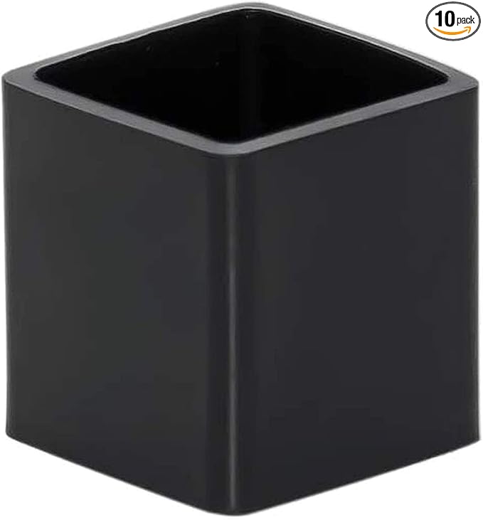 10 Pcs Black Square Anti-Slip Rubber Leg Tips Chair Leg Caps Furniture Floor by Unknown