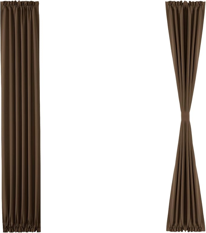 DWCN French Door Curtains – Rod Pocket Thermal Blackout Curtain - Image 7