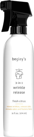 Begley's 3-in-1 Wrinkle Remover, Quick Fix Wrinkle Release, Static Cling Remover by Begleys