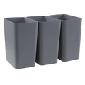 Xyskin Grey Plastic Trash Can, Garbage Container Bin, Trash Wastebasket by Xyskin