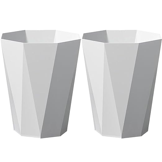 Trash Can Plastic Waste Basket 2.6 Gallon Garbage Can by FocusesonthehomeFurnishing