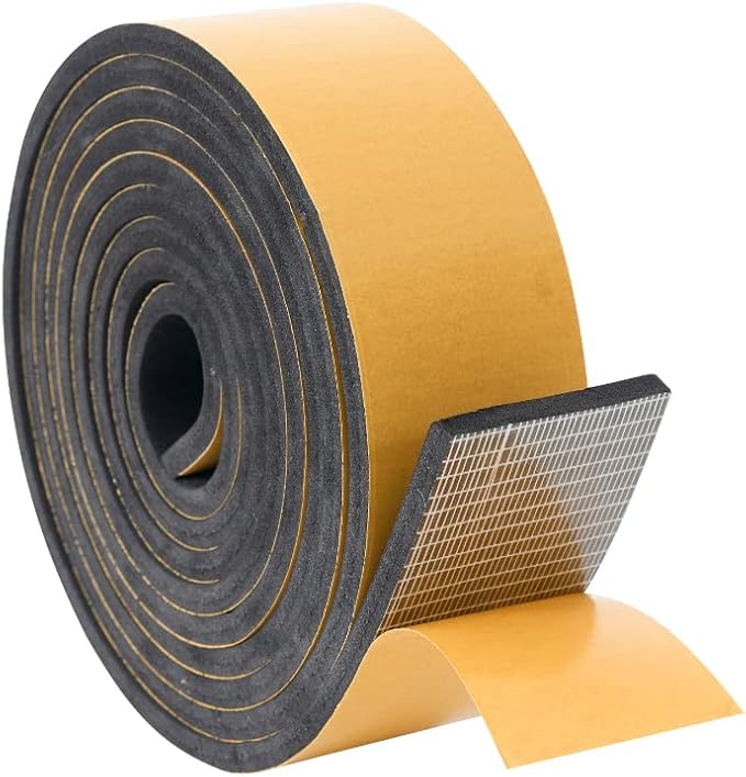 High Density Foam Weather Stripping Door Seal Strip Insulation Tape Roll by DualplexTalvania