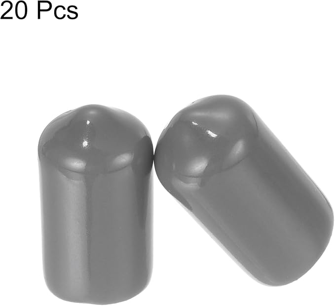 uxcell 20pcs Rubber End Caps 9mm ID Vinyl PVC Round Tube Bolt Cap Cover Screw - Image 2
