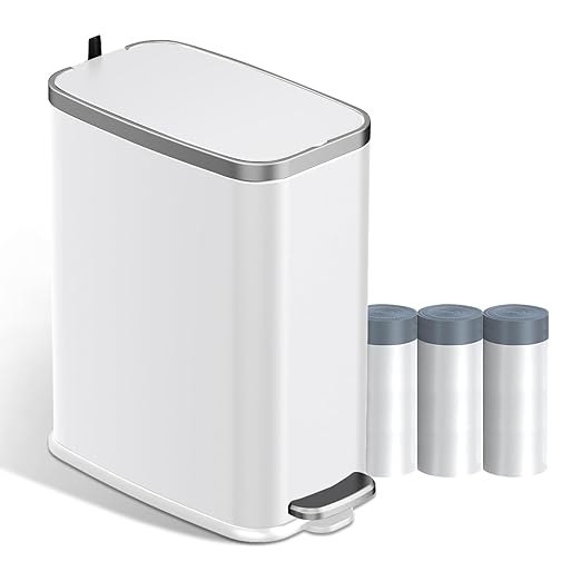 Stainless Steel Bathroom Trash Can by trashcan