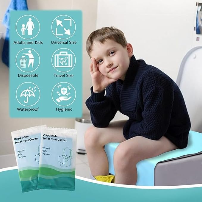 Disposable Waterproof Toilet Seat Covers – Individually Wrapped XL Portable - Image 6