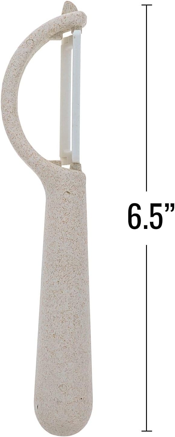 Beille Ceramic Blade Wheat Straw Vegetable Peeler Kitchen Gadgets, 6.5 Inch - Image 3