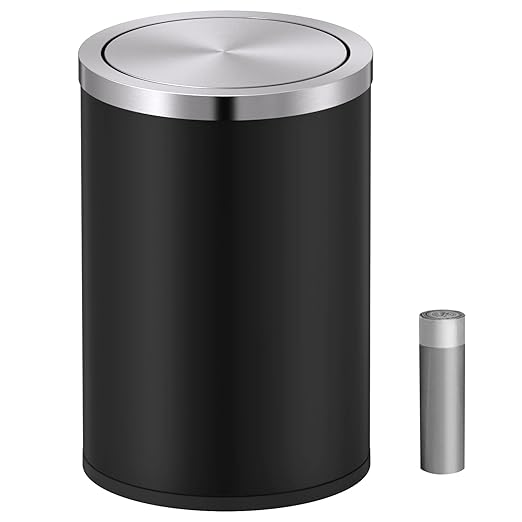 Mbillion Small Trash Can with Swing Lid 2.4 Gallons/9 Liter, Mini Trash Can by Mbillion