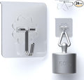 DDMY 24 Packs Hooks for Hanging 50lb Wall Hooks Transparent Reusable Waterproof by DDMY