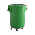 32 Gallon Green Round Commercial Trash Can by Krollen+Industrial