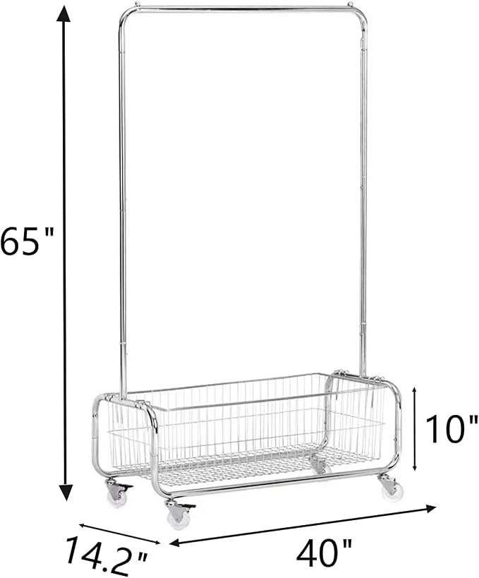Garment Rack With Storage Baskets, Clothing Rack - Image 8