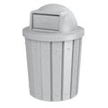42 Gallon Slated Circle 100% Recycled Plastic Heavy Duty Outdoor Trash Can by SturdyEssentials