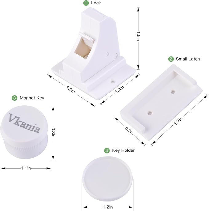 20 Pack Vkania Magnetic Cabinet Locks Baby Proofing - Image 2
