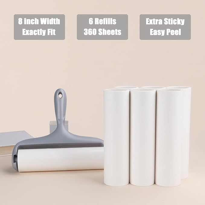 8 inch Large Surface Lint Roller Refills - Image 3