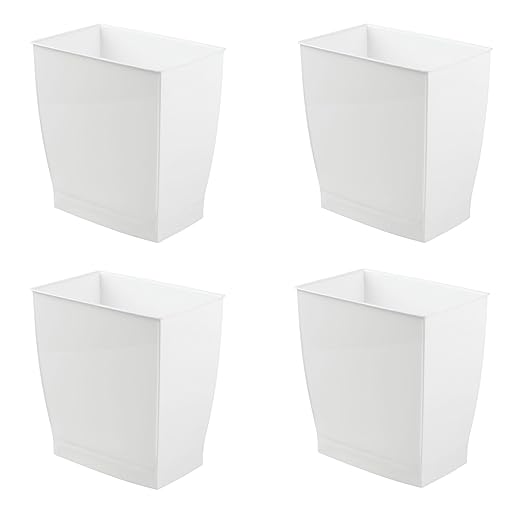 iDesign Small Rectangular Bathroom Trash Cans by iDesign
