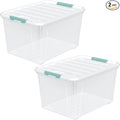 Zopnny 2-Pack Large Latching Box, 85 Quart Plastic Storage Bin by Zopnny