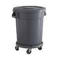 20 Gallon Gray Round Commercial Trash Can by Krollen+Industrial