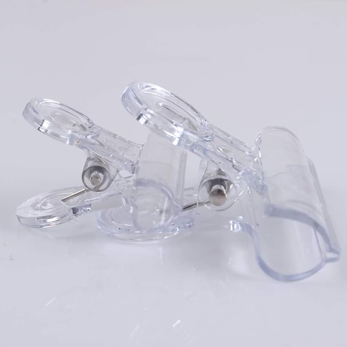 30 Pack Plastic Clear Clips Clamps, 1-1/2 Inch and 2 Inch Sizes - Image 5