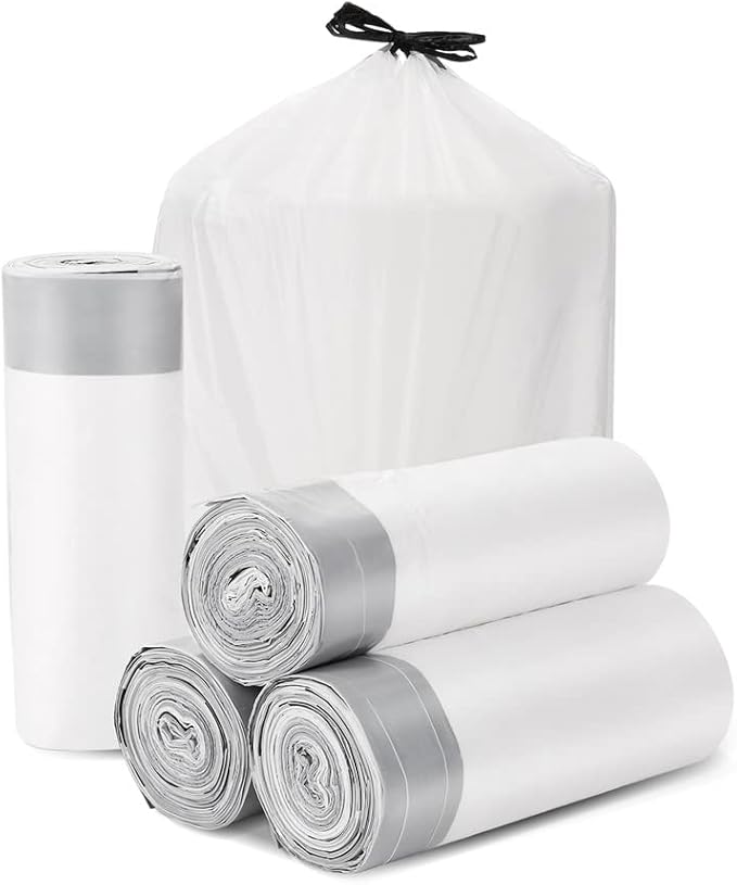 Trash Bags Drawstring Garbage Bags 8 Gallon Thickened Stretchy, Office and - Image 7