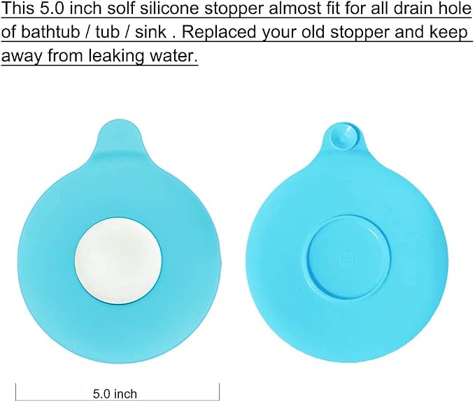 2PCS Silicome Tub Stopper, Bathtub Stopper, Tub Drain Stopper, Tub Plug - Image 3