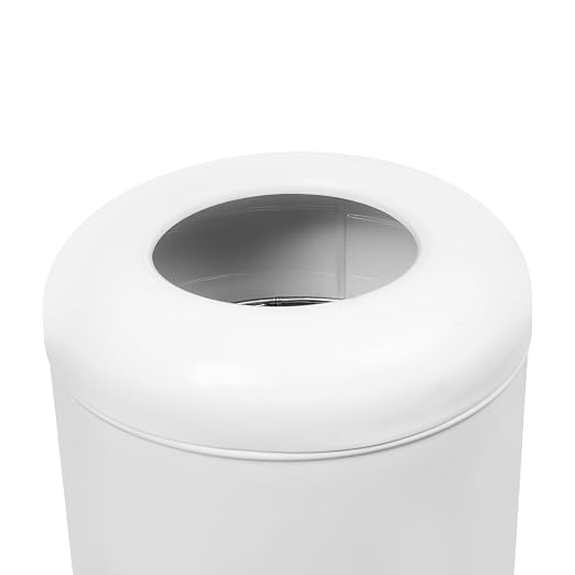 58.6 Liter / 15.48 Gallon Commercial Open Top Trash Can White Stainless Steel - Image 6