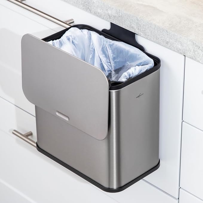 RedFactor Stainless Steel Hanging Trash Can by REDFACTOR