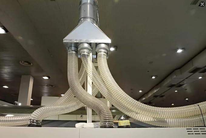 Dust Collection Hose 1-1/2 in × 20 ft Heavy Duty Clear Flexible PVC Reinforced - Image 6