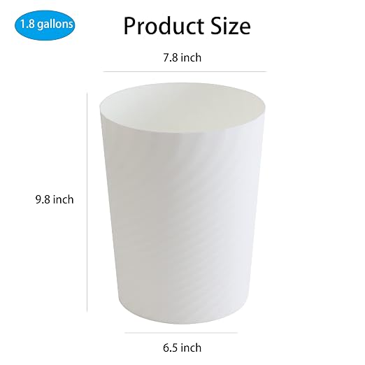 UUJOLY Plastic Small Trash Can Wastebasket, Garbage Container Basket - Image 5