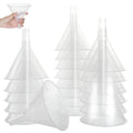 RHBLME 20 PCS Plastic Funnels Set, 4.7 Inch Wide Mouth Clear Plastic Funnels by RhblmeUS