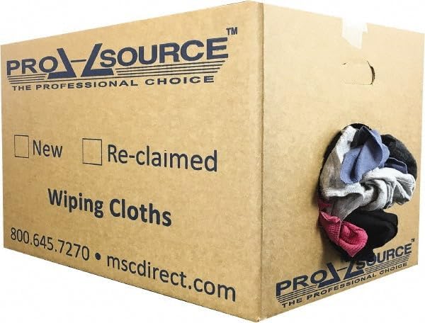 PRO SOURCE Low Lint Reclaimed Cotton Polo Shop Rags, Washable Reusable - Image 5