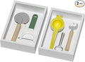 Bamboo Drawer Organizer, Cutlery Silverware Organizer by Lixple