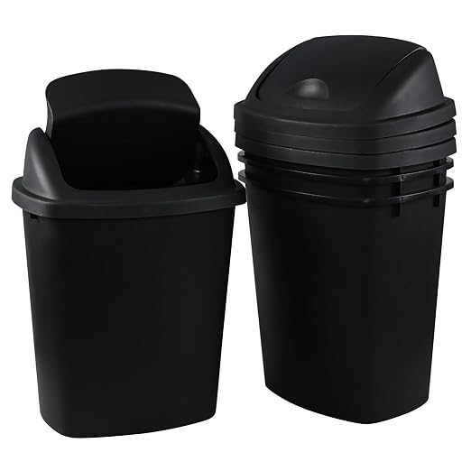 Teyyvn 6 Gallon Plastic Flip Lid Trash Can by Teyyvn