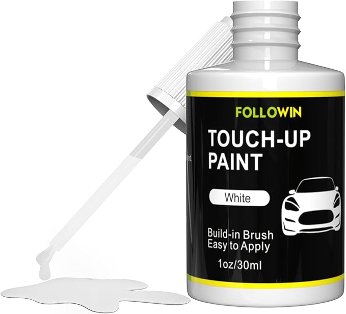 FOLLOWIN White Touch Up Paint for Cars, Car Paint Scratch Repair, Built-in by FOLLOWIN
