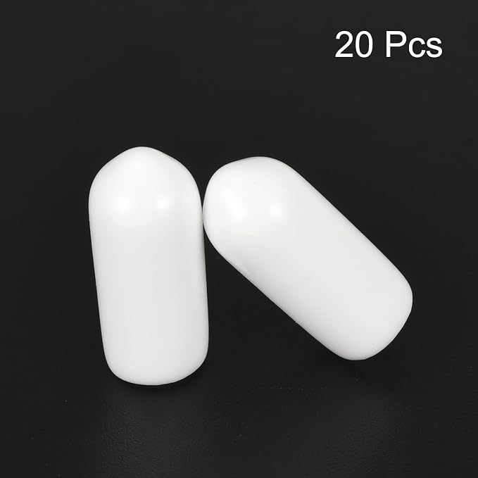 uxcell 20pcs Rubber End Caps 6mm ID Vinyl Round End Cap Cover Screw Thread - Image 2