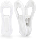 Tinfol White Plastic Hanger Clips, 24 Pack Hanger Clips- Strong Pinch Grip by Tinfol